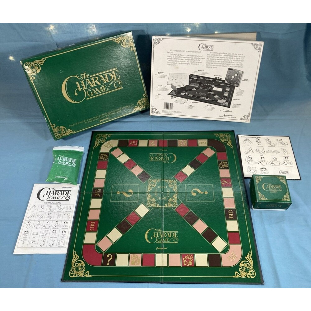 The Charade Board Game (Pressman, 1985) Vintage Charades